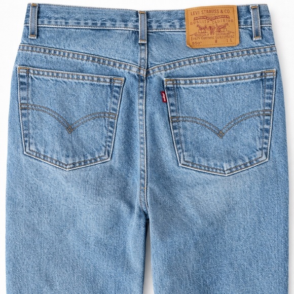 Levi’s 550 Vintage Relaxed Fit Jeans Light Wash 29x32 Made in Mexico - Picture 3 of 8